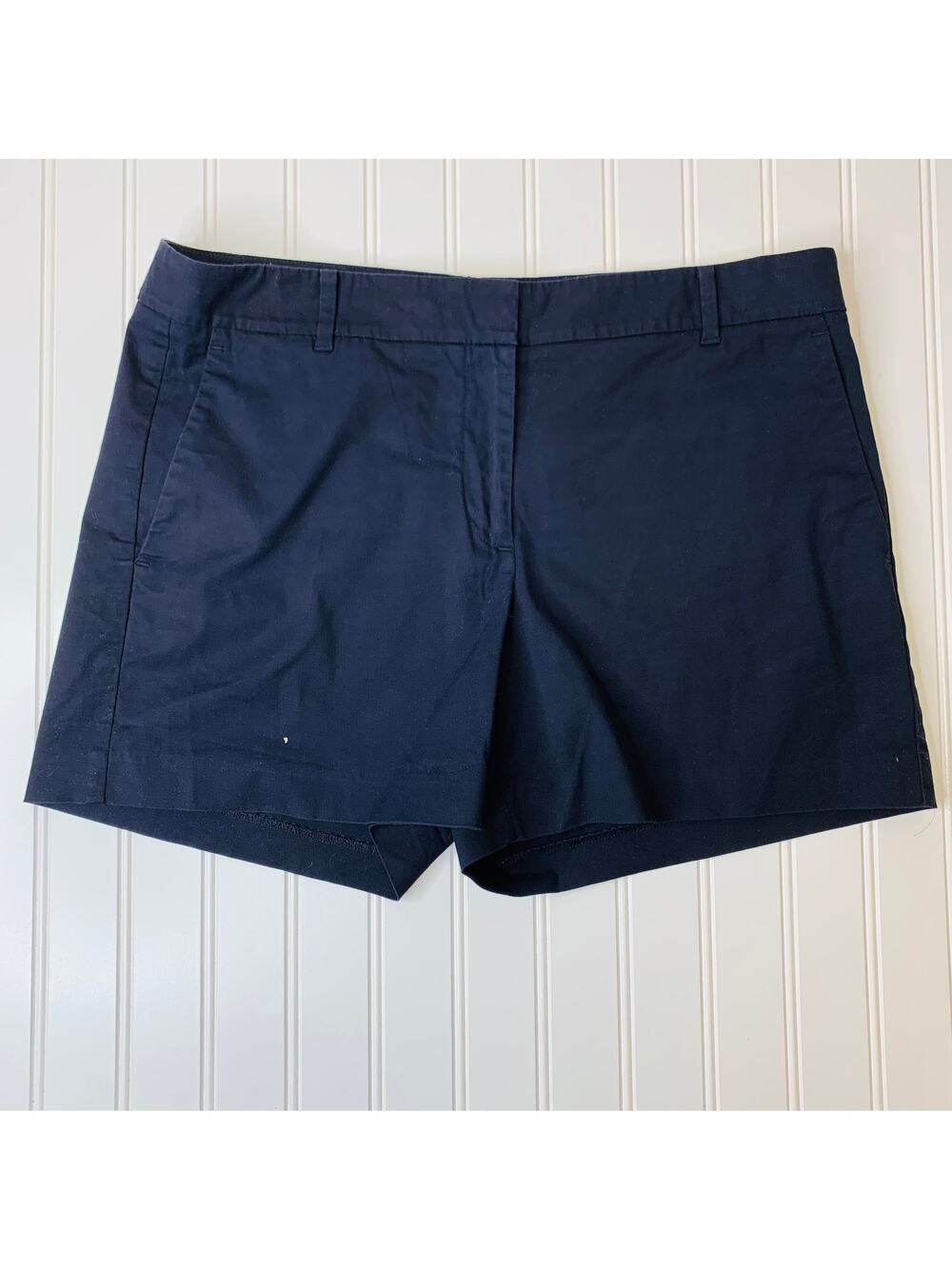 Ann Taylor Navy Blue Chino Shorts Sz 8